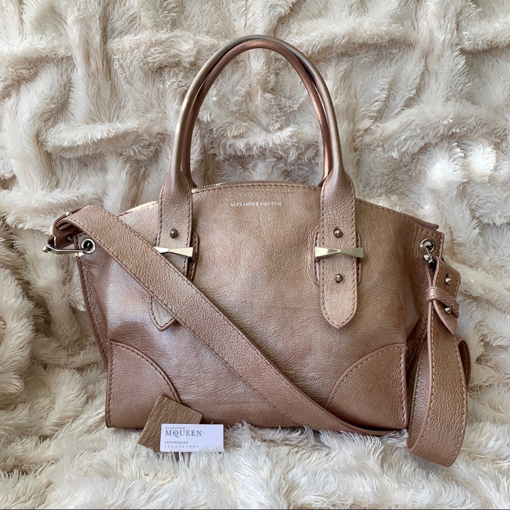 ALEXANDER McQUEEN Rare Pink Metallic Legend Bag